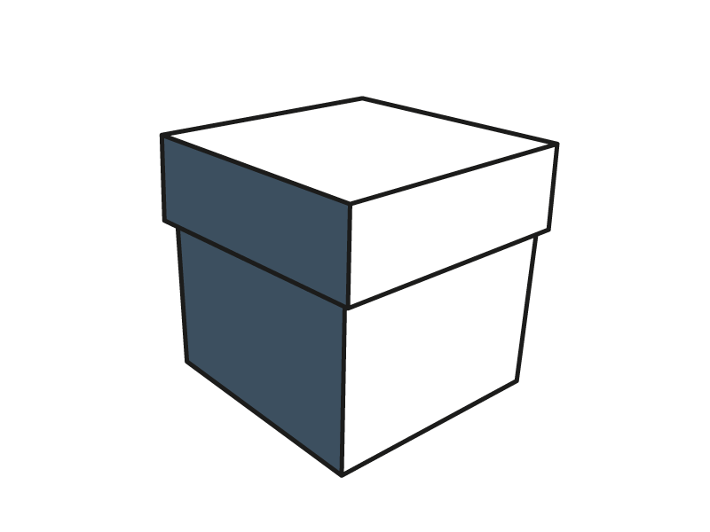 Boîte coffret cube