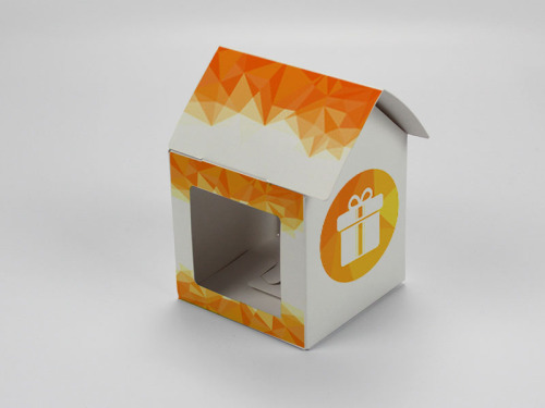 Boîte maison orange et blanche à customiser
