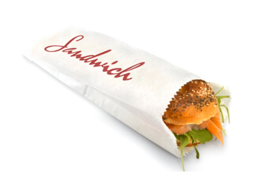 Sachet à sandwich personnalisé avec sandwich à l'intérieur