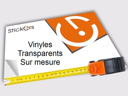 Vinyle transparent sur mesure personnalisé
