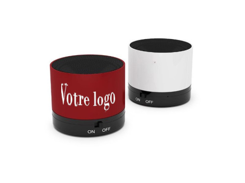 Enceinte bluetooth classique rouge ou blanche personnalisable