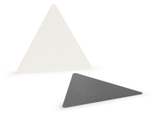 2 sous-bocks triangles gris et blancs
