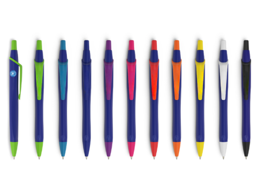 11 stylos à bille Schneider Pen Reco noirs et colorés