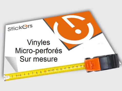 Vinyle micro-perforé sur mesure personnalisé