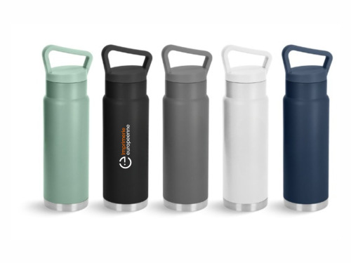 Bouteille thermos à poignée personnalisable