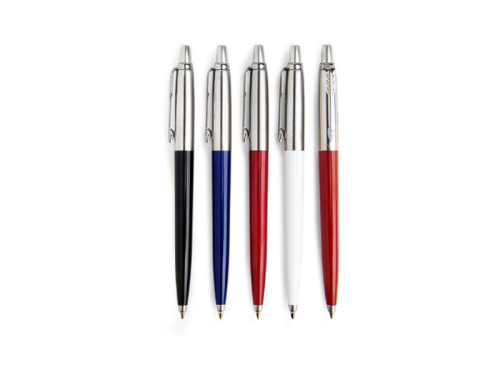 5 stylos à billes Parker Jotter de différentes couleurs personnalisables