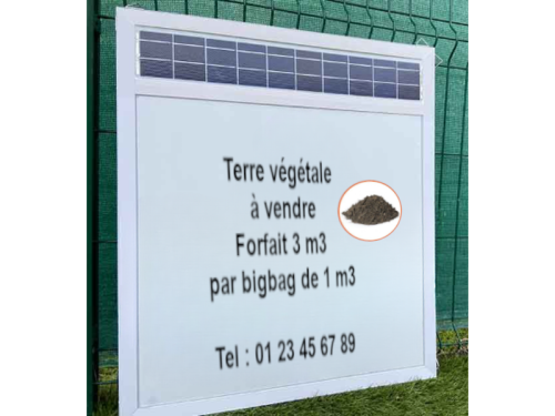 Panneau lumineux solaire Terre végétale à vendre