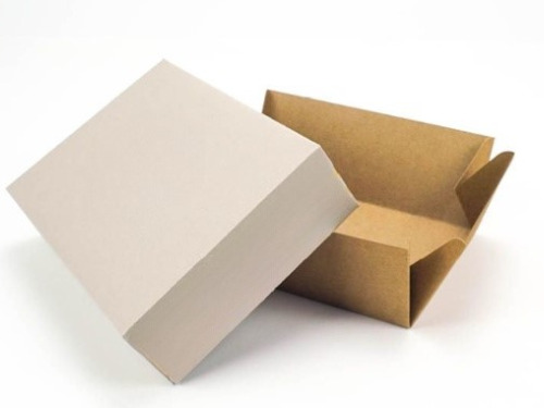 Boîte coffret rectangle plate sans impression ouverte