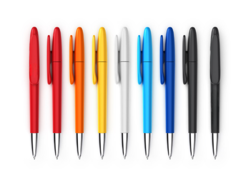 9 stylos à bille Prodir DS5 colorés avec pointe en acier