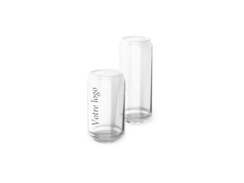 2 petits verres à cocktails transparents à personnaliser