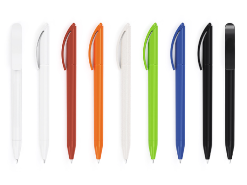 9 stylos à bille Prodir DS3 Biotic écologiques colorés