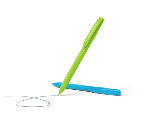 2 stylos à bille classiques vert et bleu